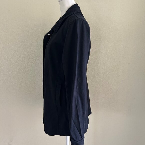 Fresh Produce Jacket Womens SZL Black Front Button Pockets Long Sleeve Basic - Picture 3 of 8
